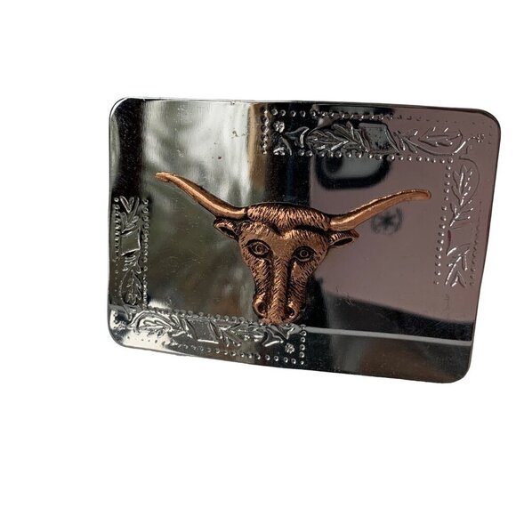 Metal Cow Bull Head Belt Buckle - Picture 4 of 6